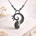 Safir Taşı Gümüş Kolye (Özel Seri)