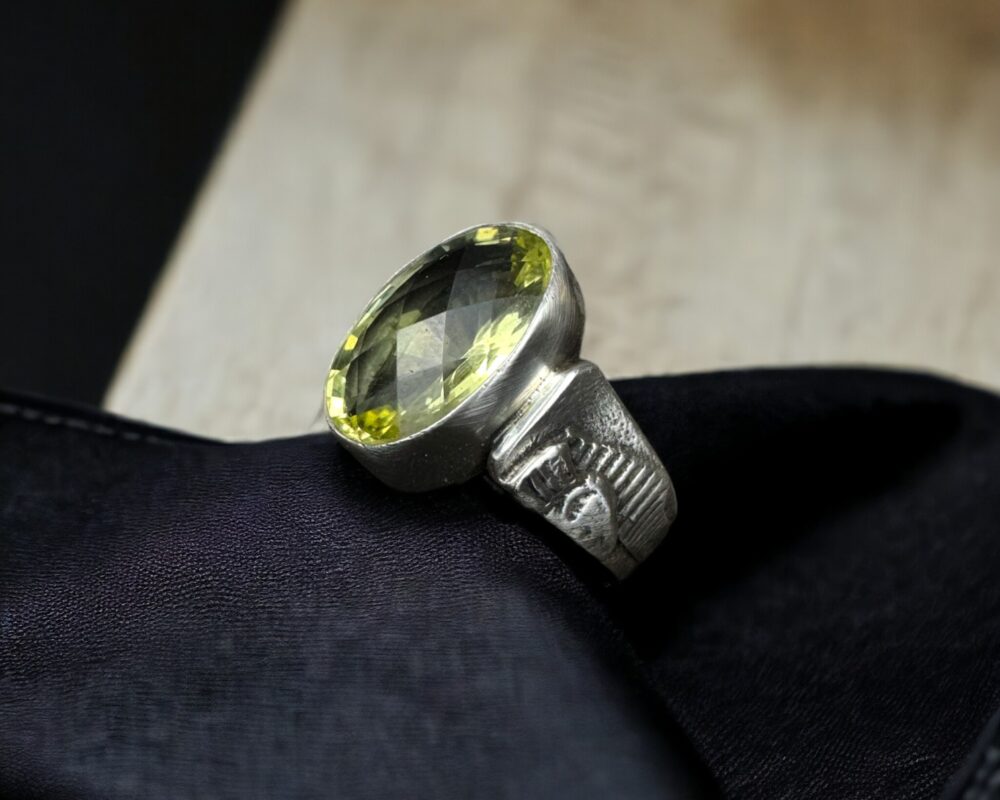 Sarı Topaz Gümüş Yüzük