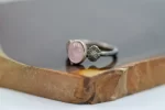 Pembe Kuvars Gümüş Yüzük - Görsel 3
