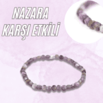 Ametist Taşı Küp Kesim Bileklik