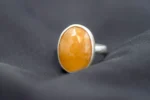 Sarı Safir Gümüş Yüzük - Görsel 2