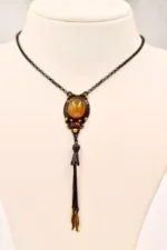Sarı Safir Gümüş Kolye - Görsel 5