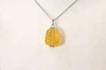 Sitrin (Para Taşı) Çelik Kolye - Görsel 3