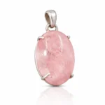 Pembe Kuvars Gümüş Kolye