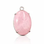Pembe Kuvars Gümüş Kolye