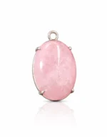 Pembe Kuvars Gümüş Kolye