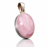 Pembe Kuvars Gümüş Kolye