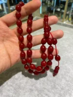 Arpa Kesim Sıkma Kehribar Tesbih - Görsel 3