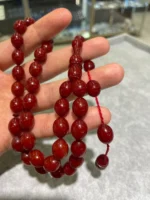 Arpa Kesim Sıkma Kehribar Tesbih - Görsel 4