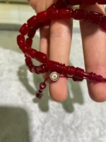 Usta İşi Kapsül Kesim Sıkma Kehribar Tesbih - Görsel 2