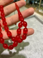 Eski Blok Sıkma Kehribar Tesbih – Arpa Kesim - Görsel 3