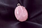 Pembe Kuvars Gümüş Kolye - Görsel 3