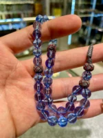 Yüksek Kalite Mavi Topaz Faset Kesim Tespih – Gümüş İmame - Görsel 7