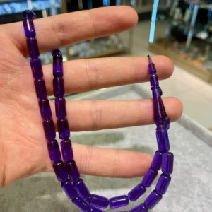 Usta İşi Fiber Glass Tespih – Mor Renkli Kapsül Kesim