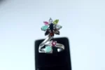 Safir, Yakut, Topaz, Zebercet, Lal, Zümrüt & Dumanlı Kuvars Özel Tasarım Gümüş Yüzük - Görsel 2