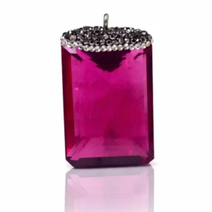 Sertifikalı Pembe Topaz Kolye