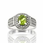 Zebercet (Peridot) Gümüş Yüzük
