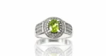 Zebercet (Peridot) Gümüş Yüzük
