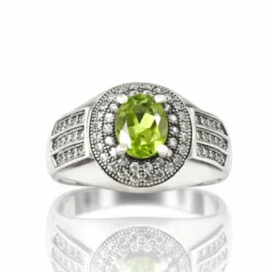 Zebercet (Peridot) Gümüş Yüzük