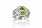 Zebercet (Peridot) Gümüş Yüzük