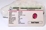 Sertifikalı Kırmızı Topaz Kolye - Görsel 3
