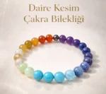 Daire Kesim Çakra Doğal Taş Bileklik