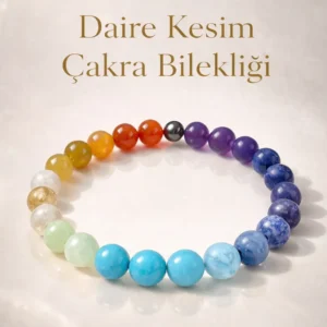 Daire Kesim Çakra Doğal Taş Bileklik