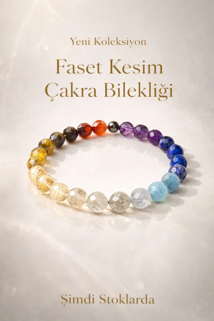 Faset kesim çakra doğal taş bileklik