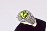 Zebercet (Peridot) Gümüş Yüzük - Görsel 3