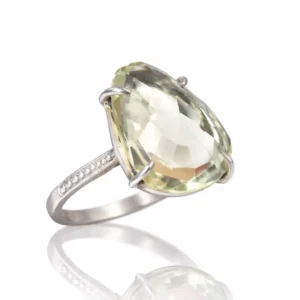 Limon Topaz Gümüş Yüzük