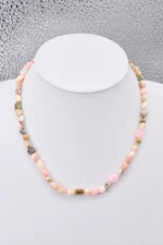 Pembe Opal Doğal Taş Kolye