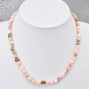 Pembe Opal Doğal Taş Kolye