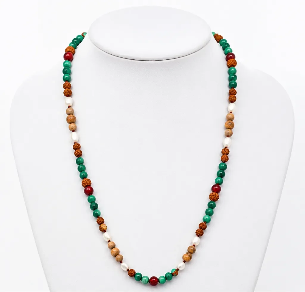 ChatGPT Image Jun 18, 2026, 02_37_16 PM Özel Tasarım Doğal Taş Kolye – Ahşap, Jasper, Rudraksha, Malahit, İnci ve Akik - Görsel 1