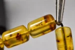 Böcek Fosilli Kehribar Tespih - Görsel 20